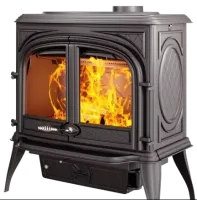 Печь камин со стеклянной дверцей купить в Слониме\