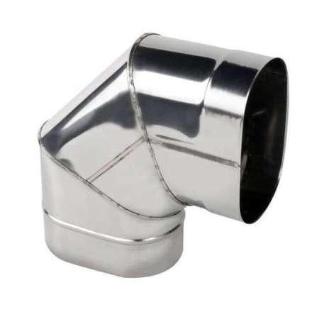 Колено овал. сечения (Отвод) 90 из нерж. ст. 430-1,0 мм, вертикаль. купить в Слониме