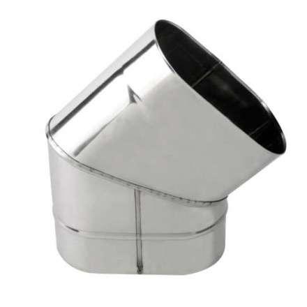 Колено овал. сечения (Отвод) 45 из нерж. ст. 430-1,0 мм,  вертикаль. купить в Слониме