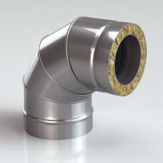 Сэндвич-Колено (Отвод) 90 из нерж. ст. 304-430-0,5-0,5 мм, утепл. 30 мм купить в Слониме