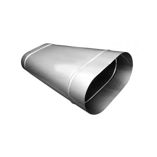 Труба овал. сечения (вставка) L-250 мм из нерж. ст. 430-0,8 мм купить в Слониме