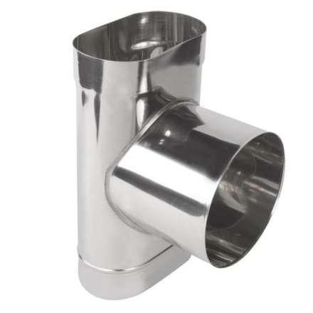 Тройник овальный 90 из нерж. ст. 304-0,8 мм купить в Слониме