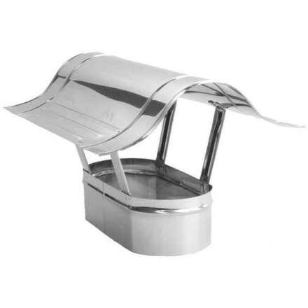 Зонт овальный для дымохода из нерж. ст. 304-0,5 мм купить в Слониме