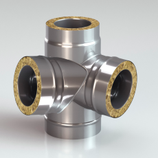 Четверник утепленный 90 из нержавейки фото в Слониме