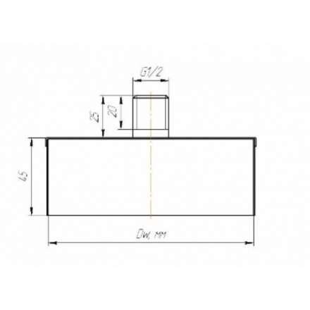 Заглушка с конденсатоотводом КПД ЧЕРНЫЙ в Слониме