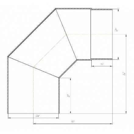 Отвод 90° КПД ЧЕРНЫЙ в Слониме