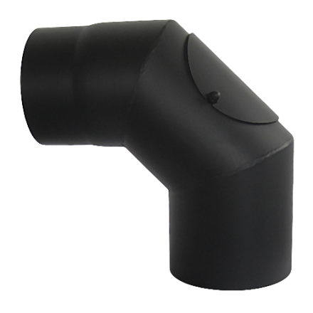 Отвод 90° с ревизией КПД ЧЕРНЫЙ купить в Слониме