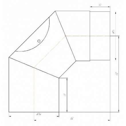 Отвод 90° с ревизией КПД ЧЕРНЫЙ в Слониме