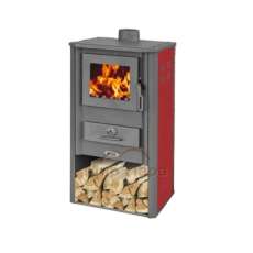 Печь-камин Blist Oganj LM стальная дверца красная фото в Слониме