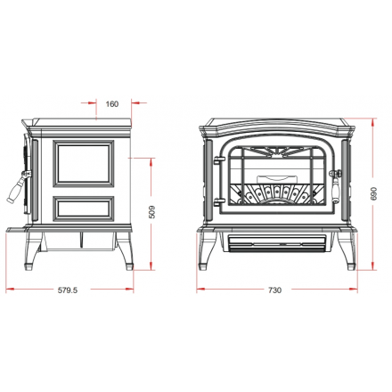 Купить Печь-камин Invicta Bradford белая эмаль в интерьере чугунная в Слониме в Слониме