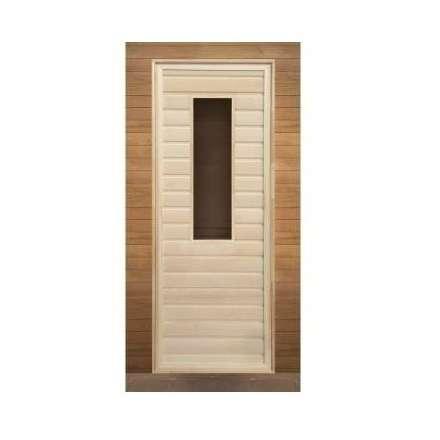 Дверь для бани липа прямоугольное стекло (кор. хвоя) 1900x700 (без петель) купить в Слониме