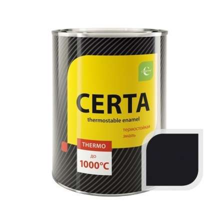 Термостойкая краска CERTA чёрная 0,8 кг в Слониме