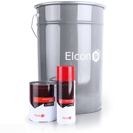 Термостойкая эмаль Elcon, аэрозоль 520 мл (чёрная) в Слониме