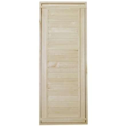 Дверь для бани ComfortProm 700x1900 осина деревянная глухая с фольгой в Слониме