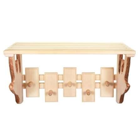 Полка-вешалка 5 крючков резная в Слониме