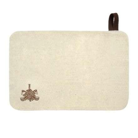 Коврик белый с вышитым логотипом, войлок 100%, 41416 купить в Слониме
