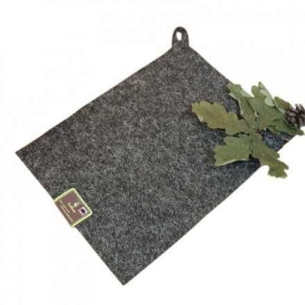 Коврик для бани и сауны, 30 х 40 см, войлок серый Б42030 купить в Слониме