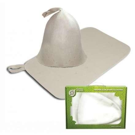 Набор из двух предметов (Шапка Классик, коврик белый) 41103 в Слониме