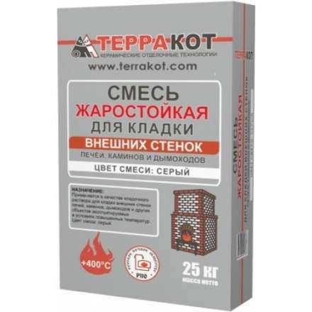 Смесь жаростойкая для кладки внешних стенок печей 25кг в Слониме