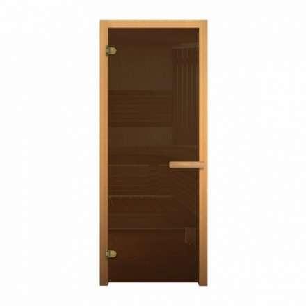 Стеклянная дверь для бани Fireway бронза 1900*700 (стекло 8 мм, 2 петли) купить в Слониме