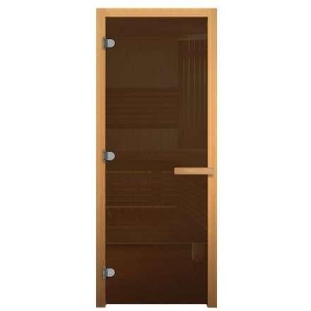 Дверь для бани ВЕЗУВИЙ стекло Бронза 1900x800 мм ОСИНА купить в Слониме