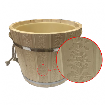 Запарник для бани 16л с пластиковым вкладышем ПЛ-43 с тиснением Цветы купить в Слониме