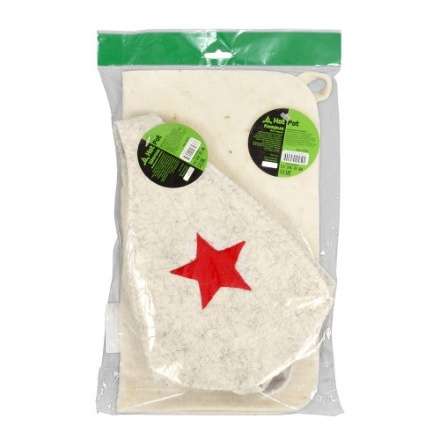 Набор из двух предметов (Шапка Будёновка белая, коврик) 41128 в Слониме