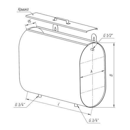 Бак Ferrum Комфорт для теплообменника горизонт. эллипс 95 л в Слониме