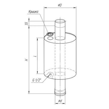 Бак Ferrum Комфорт круглый на трубе 72 л в Слониме