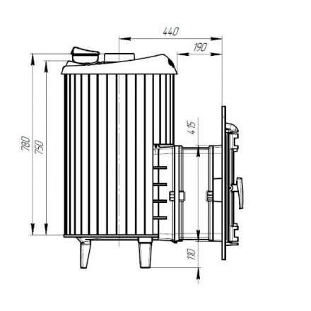 Печь банная ProMetall Атмосфера L в ламелях Окаменевшее дерево в Слониме