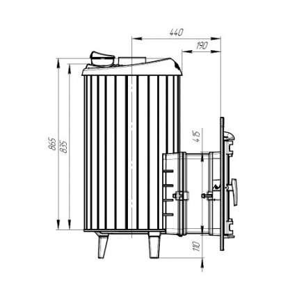 Печь банная ProMetall Атмосфера XL в ламелях Жадеит в Слониме