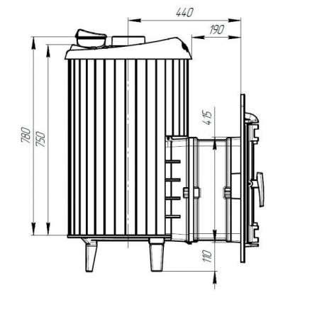 Печь банная ProMetall Атмосфера L+ в ламелях Жадеит наборный рисунок в Слониме