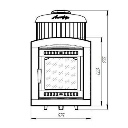 Печь банная ProMetall Атмосфера L+ в ламелях из натурального камня Змеевик в Слониме