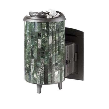 Печь банная ProMetall Атмосфера XL+ в ламелях из натурального камня Змеевик в Слониме