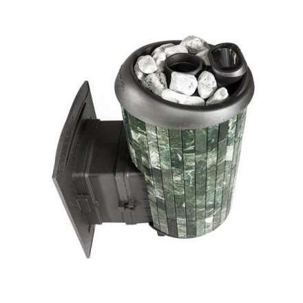 Печь банная ProMetall Атмосфера XL+ в ламелях из натурального камня Змеевик в Слониме