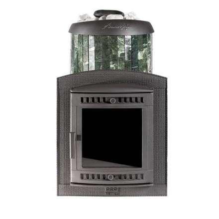 Печь банная ProMetall Атмосфера XL+ в ламелях из натурального камня Змеевик в Слониме