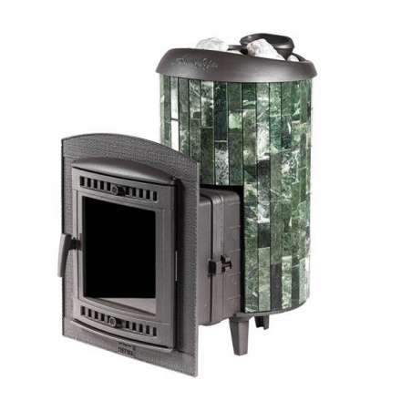 Печь банная ProMetall Атмосфера XL+ в ламелях из натурального камня Змеевик Амазонка бай фото в Слониме