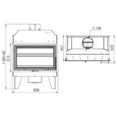 Топка каминная Мета-Бел ТКТ 10.0-05 (в модификации Аврора С) в Слониме