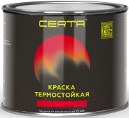 Краска термостойкая антикоррозионная 0,4 кг Черная CERTA в Слониме