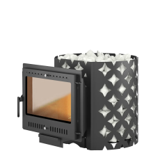 Чугунная печь для бани ЭТНА 24 (Панорама) "М" Амазонка бай фото в Слониме