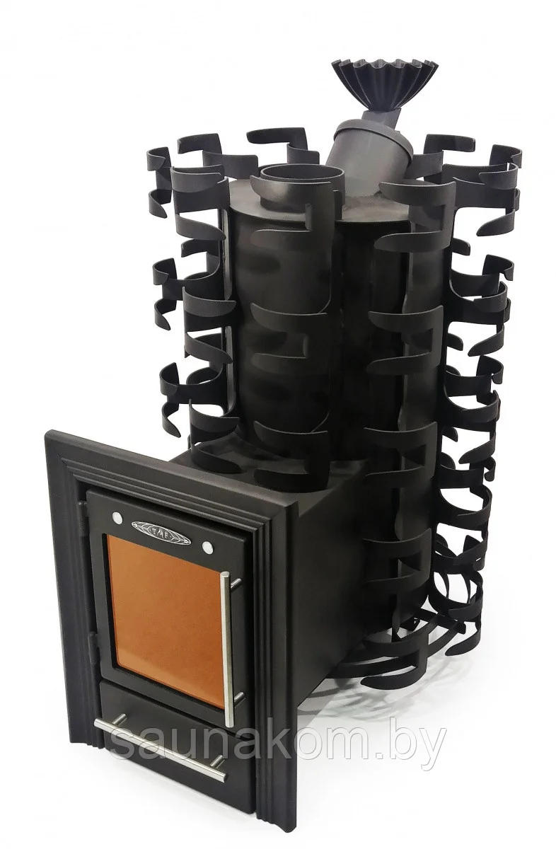 Печь для бани Семирамида Inox Люмина антрацит Амазонка бай фото в Слониме