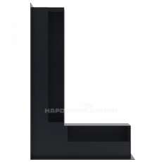 Решетка люфт угловая левая 400х600х90 (графит) в Слониме