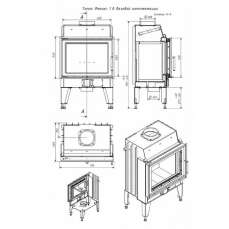 Топка каминная ТКТ 10.0-02 (в модификации FENIX 1) в Слониме