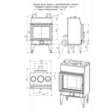 Топка каминная ТКТ 10.0-02 (в модификации FENIX 1) в Слониме