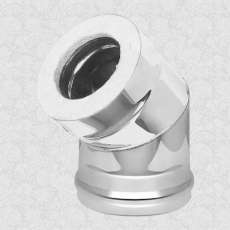 Сэндвич-колено 45° AISI 430 1,0мм/0,5мм, KERALUX купить в Слониме