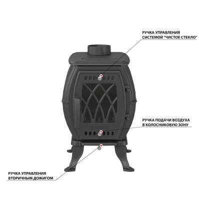 Печь-камин Везувий ВХ-05 Антрацит в Слониме