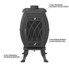 Печь-камин Везувий ВХ-09 Антрацит в Слониме