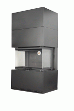 Камин Родос 800 ЧЕРНЫЙ шамот черный в Слониме