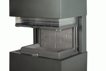 Камин Родос 800 ЧЕРНЫЙ шамот черный в Слониме