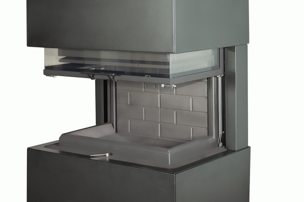 Камин Родос 800 ЧЕРНЫЙ шамот черный в Слониме